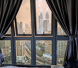 Uitzicht op de Petronas Twin Towers